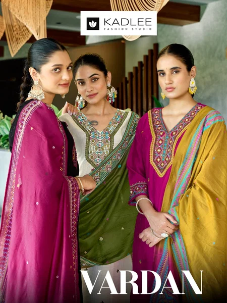 Vardan By Kadlee Viscose Weving Surat Kurti With Bottom Dupatta Wholesale Market
